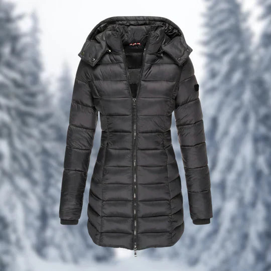 Niki | Women's Mid-Length Insulated Puffer Coat with Hood