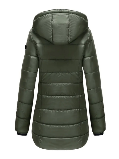 Niki | Women's Mid-Length Insulated Puffer Coat with Hood