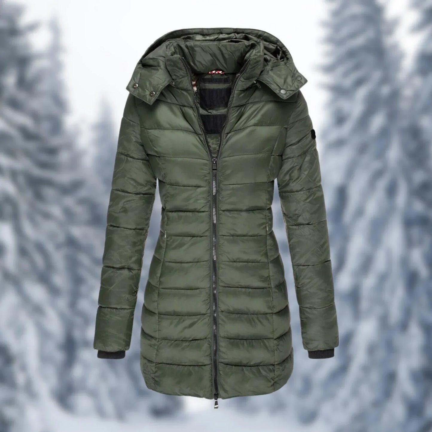Niki | Women's Mid-Length Insulated Puffer Coat with Hood