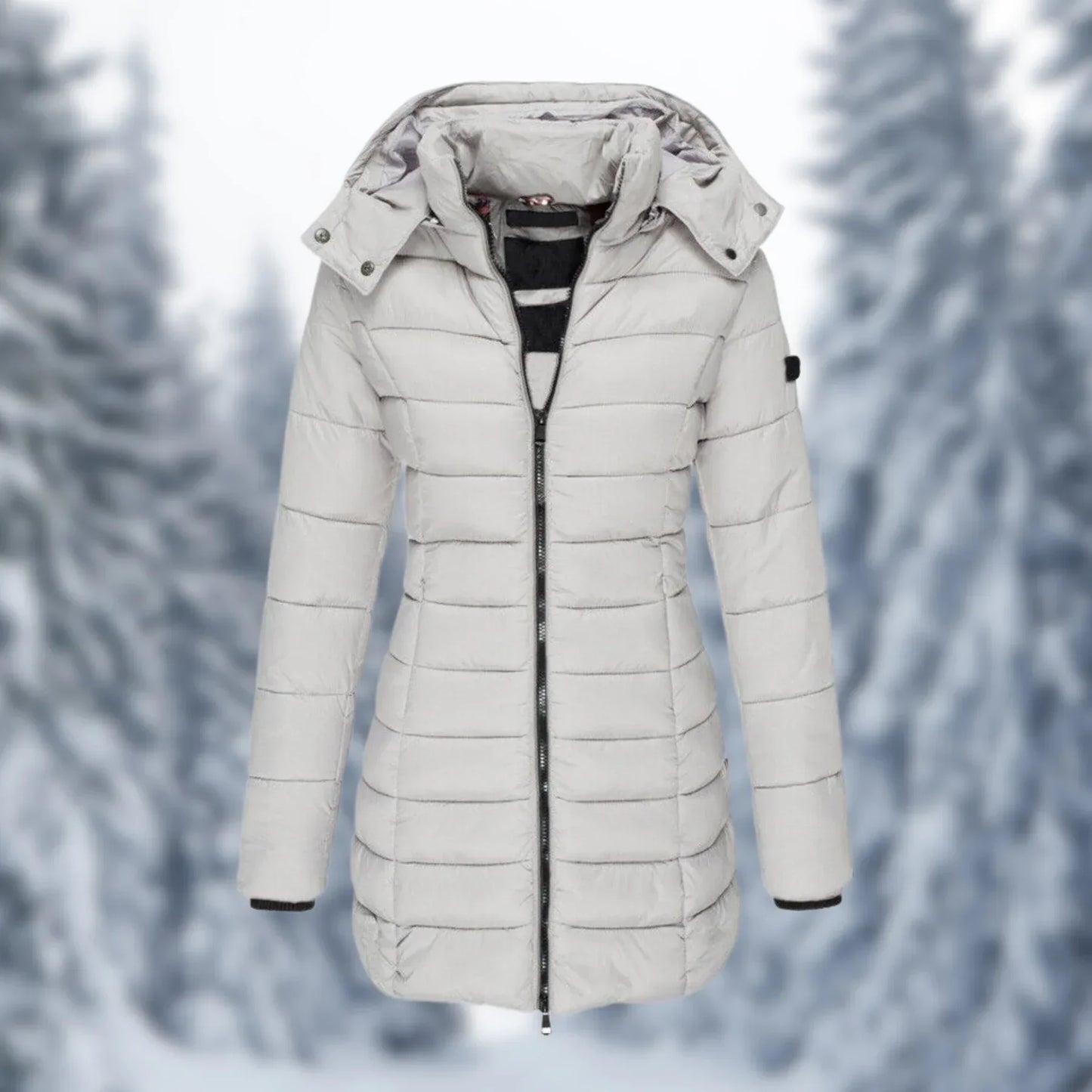 Niki | Women's Mid-Length Insulated Puffer Coat with Hood