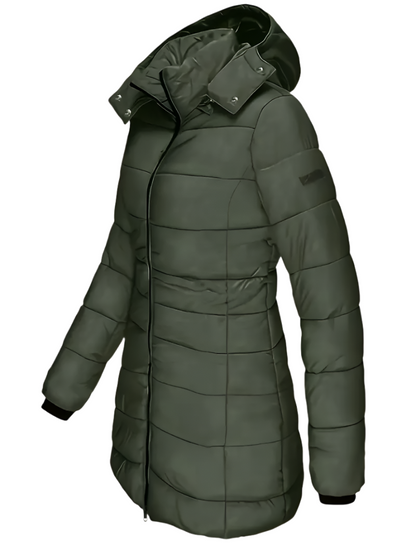 Niki | Women's Mid-Length Insulated Puffer Coat with Hood