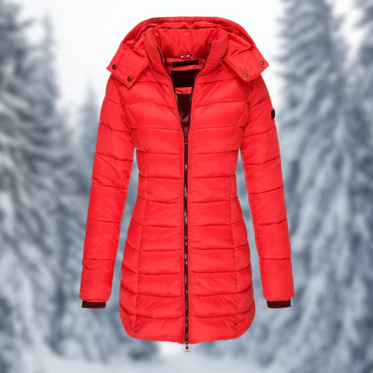 Niki | Women's Mid-Length Insulated Puffer Coat with Hood