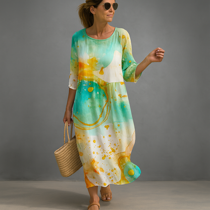 Niki | Women's Elegant Floral Midi Dress