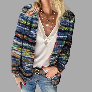 Women's Cozy Textured Stripe Cardigan