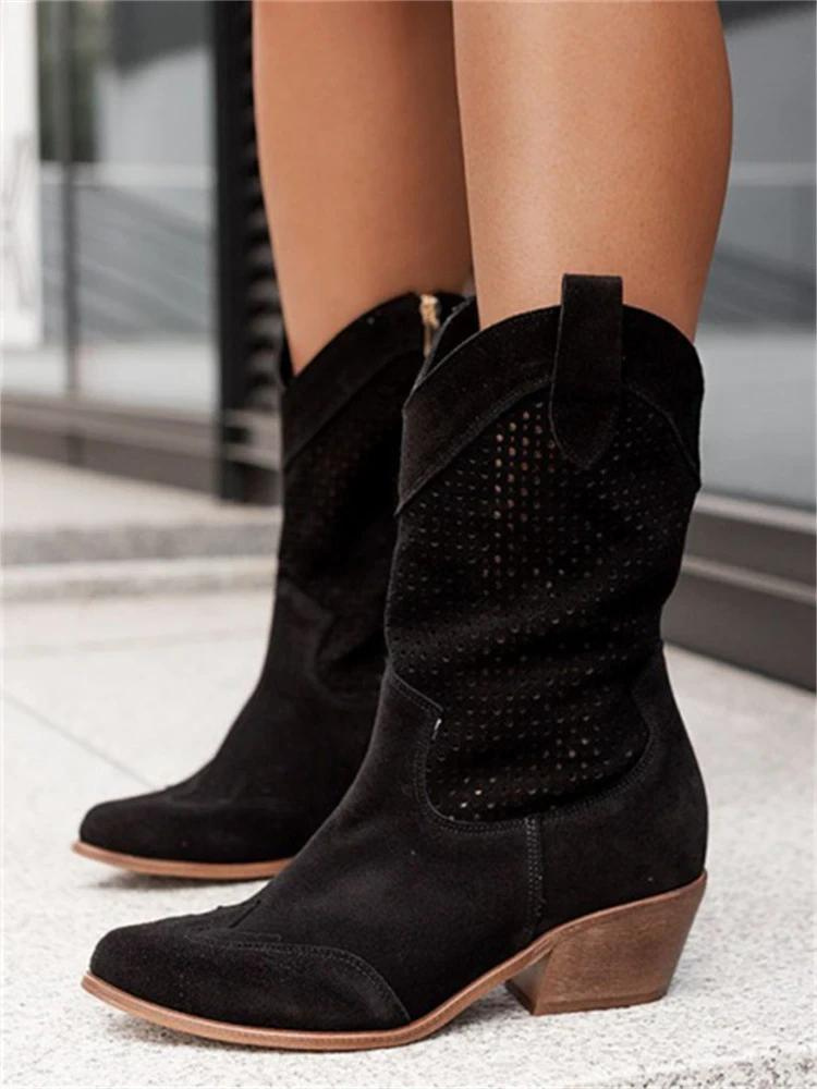 Niki | Women's Perforated Cowboy Boots with Airflow