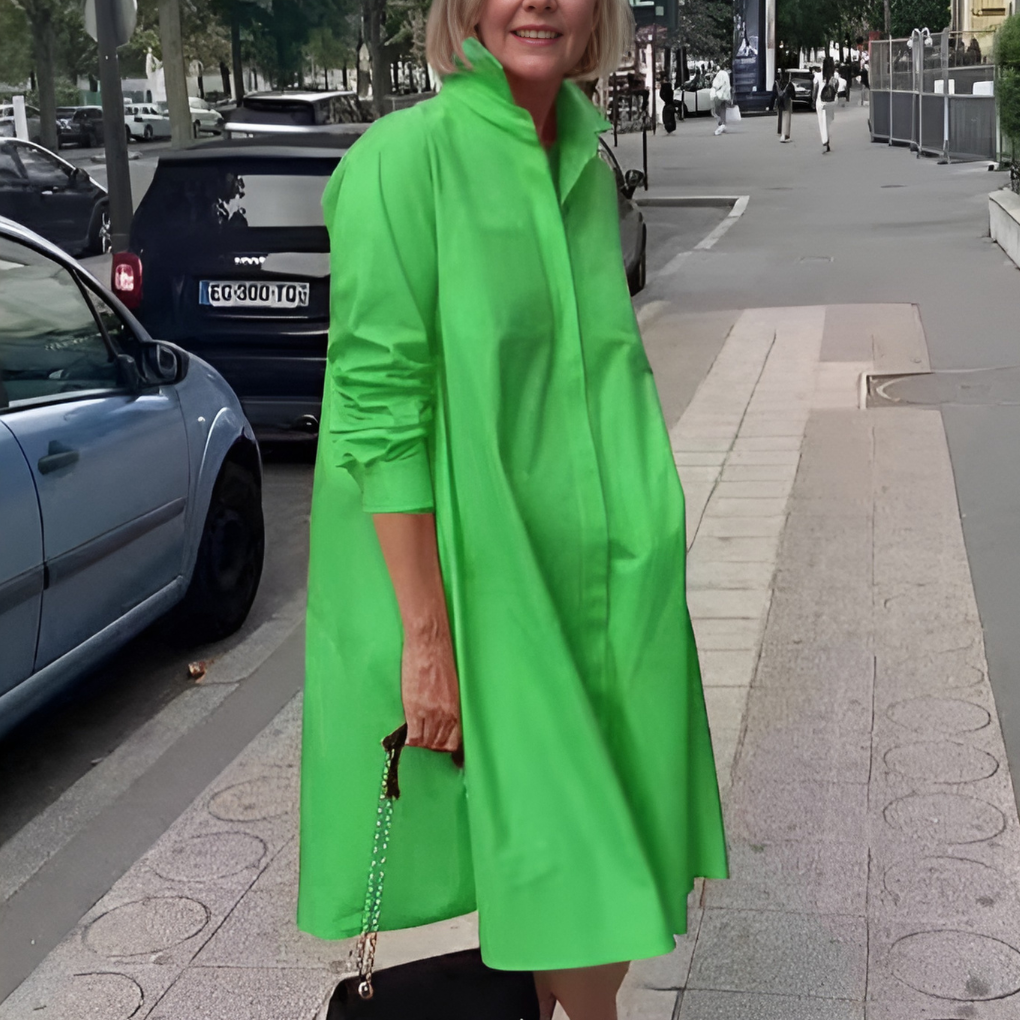 Niki | Women's Relaxed Polo Shirt Midi Dress