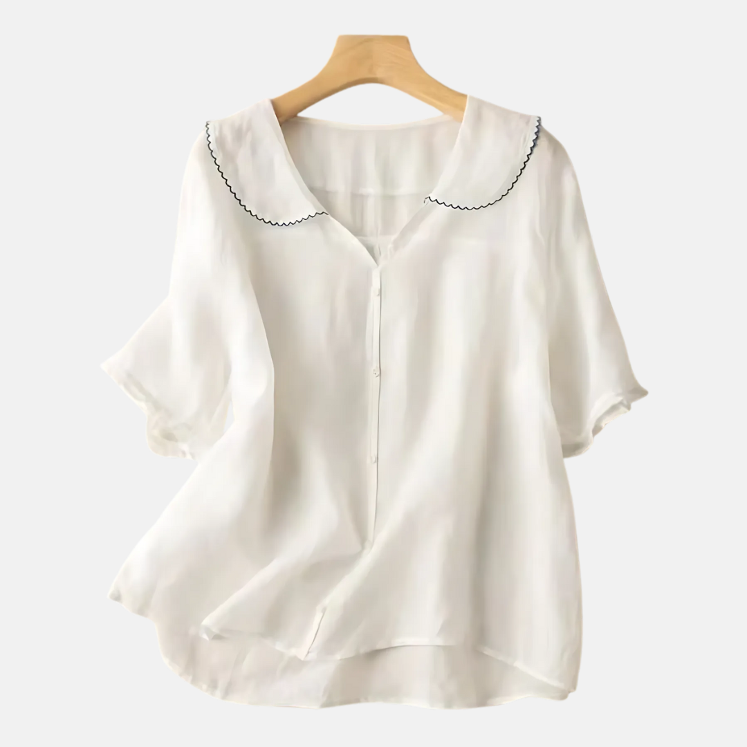 Niki | Women's Airy Vintage Doll Collar Blouse