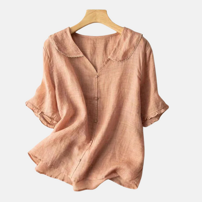 Niki | Women's Airy Vintage Doll Collar Blouse