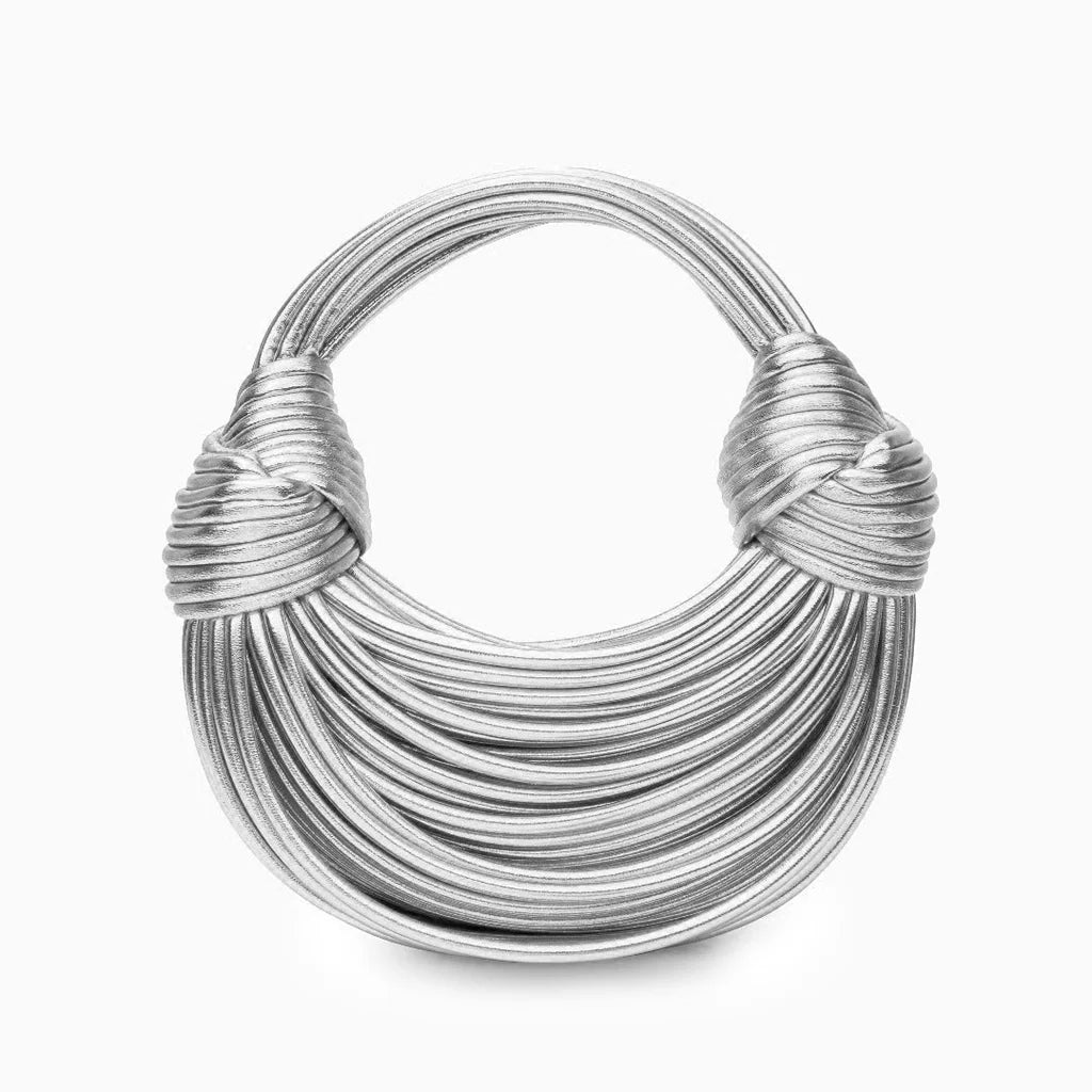 Niki | Women's Round Tote Bag with Knotted Detail
