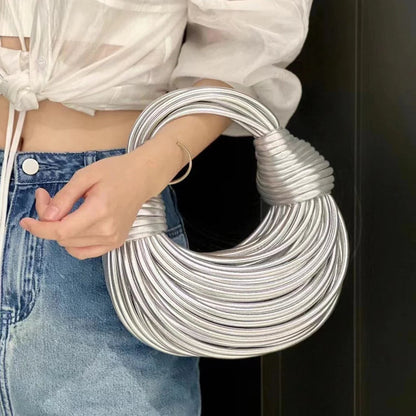 Niki | Women's Round Tote Bag with Knotted Detail
