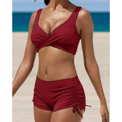 Niki | Ruched Swim Shorts & Top Set