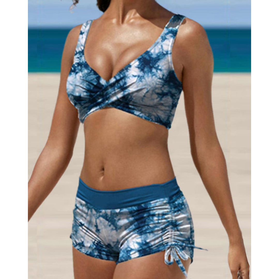 Niki | Ruched Swim Shorts & Top Set