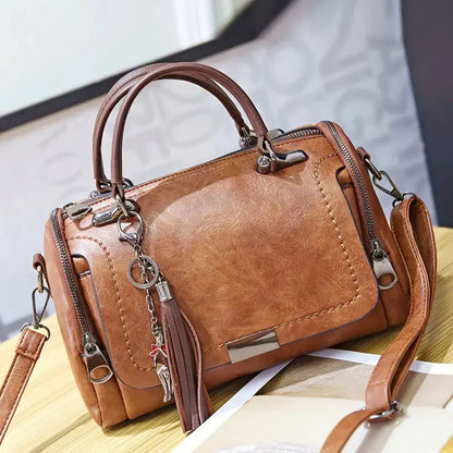 Niki | Women's Satchel Handbag with Tassel Charm