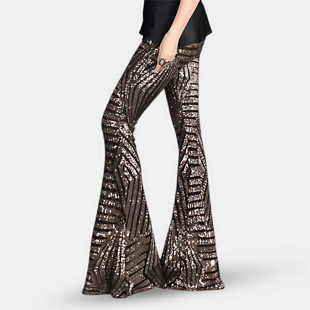Niki | Women's Shimmering Sequined Bell Bottoms