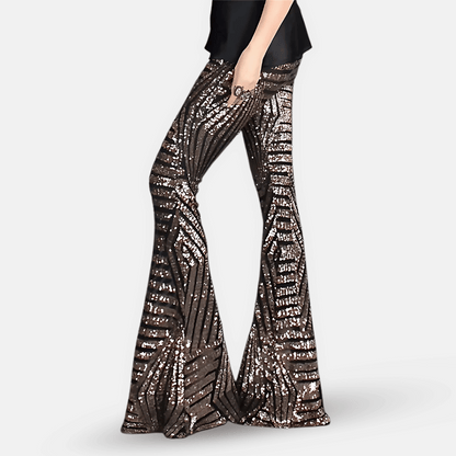 Niki | Women's Shimmering Sequined Bell Bottoms