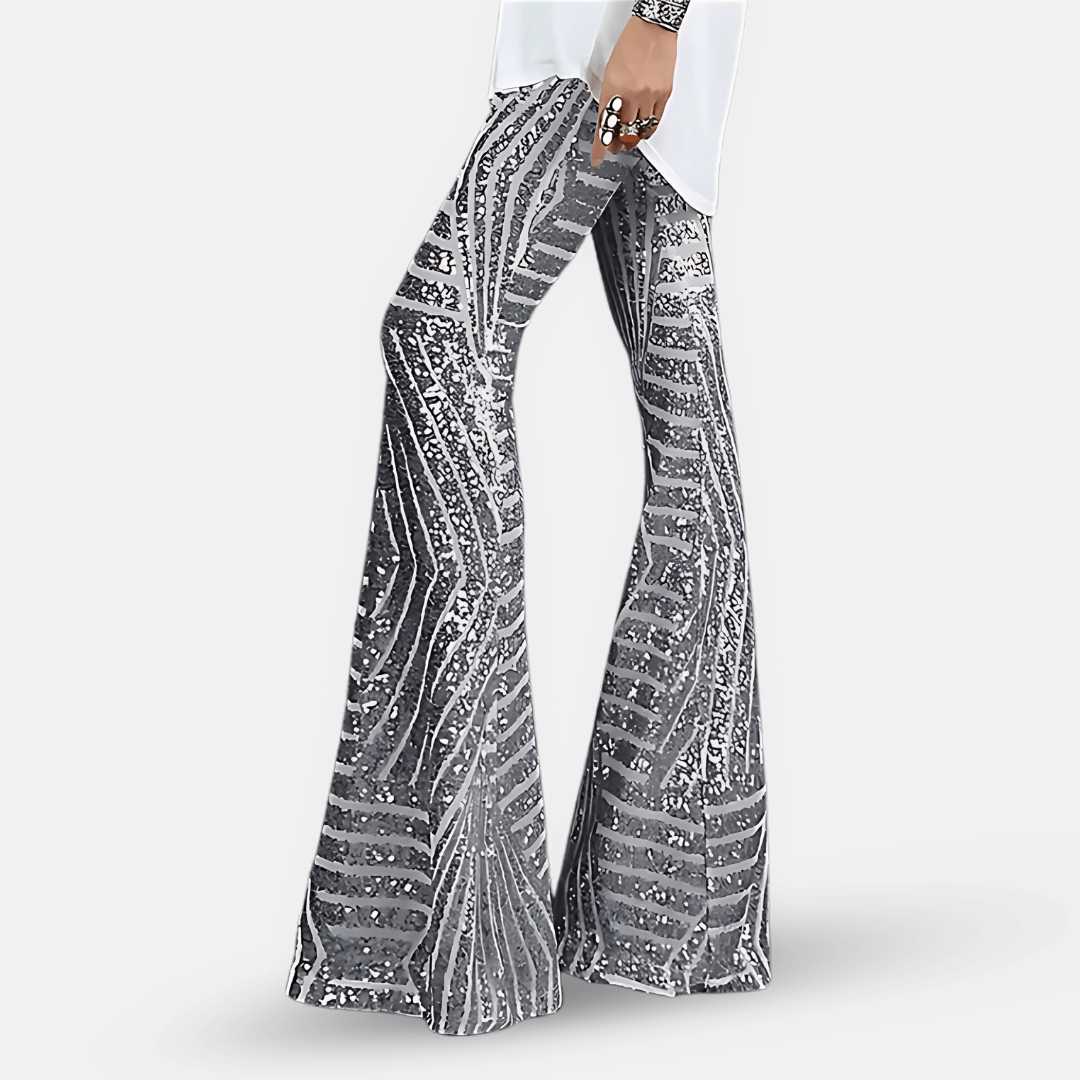 Niki | Women's Shimmering Sequined Bell Bottoms