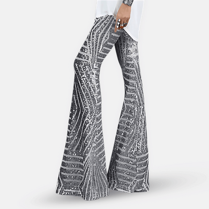 Niki | Women's Shimmering Sequined Bell Bottoms