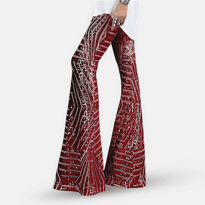 Niki | Women's Shimmering Sequined Bell Bottoms