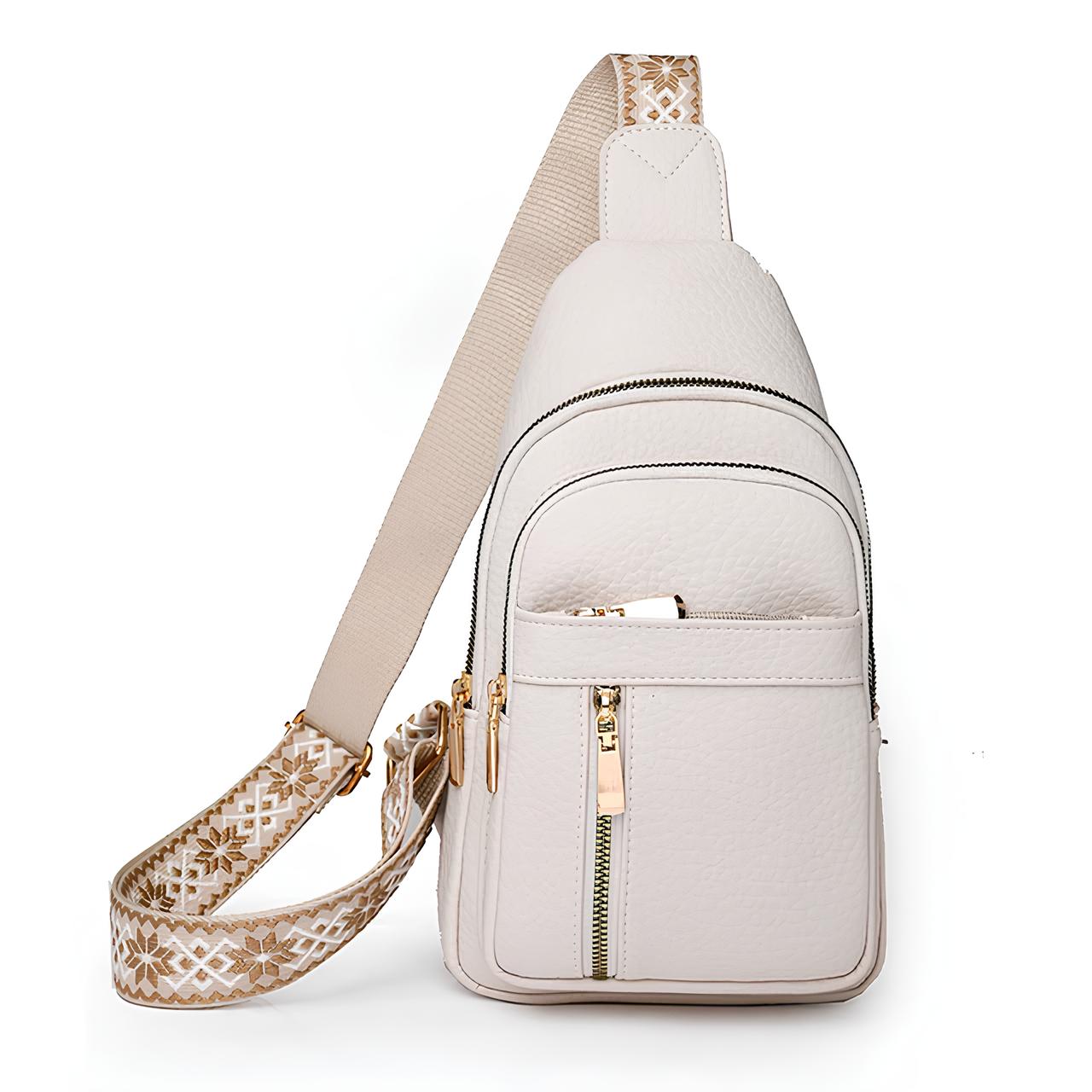 Niki | Women's Chest Sling Bag with Patterned Strap