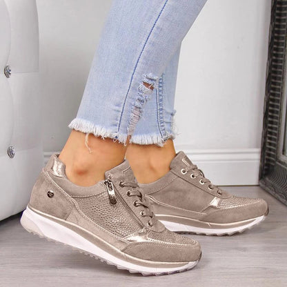 Niki | Women's Side Zip Orthopedic Casual Sneakers