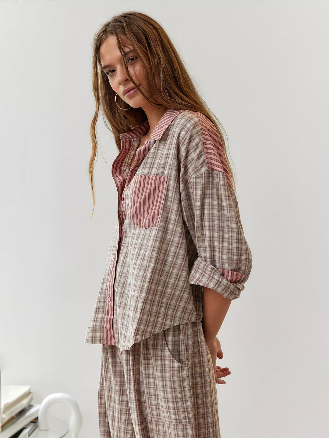 Cozy Striped & Checkered Pajama Set