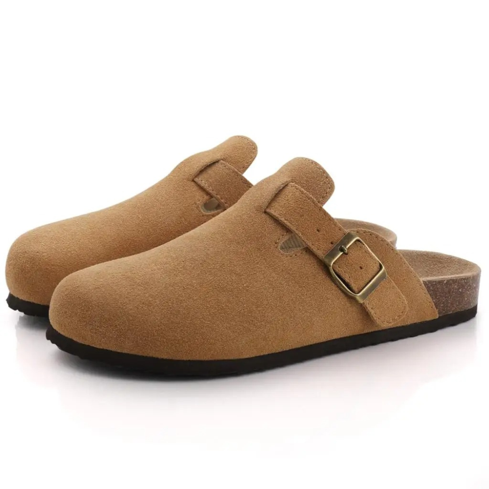 Niki | Women's Suede Mules with Adjustable Buckle