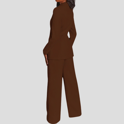 Women's Tailored Blazer and Pant Suit Set