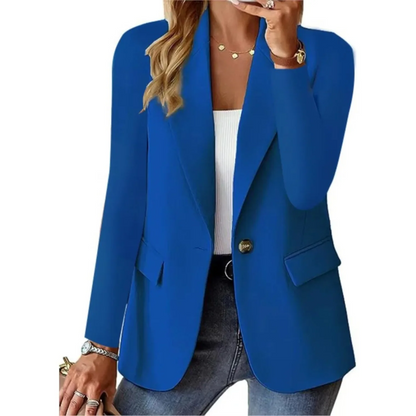Women's Tailored Single-Button Blazer Jacket