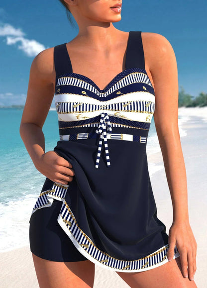 Women's Flattering Swimdress with Tie-Front Tankini