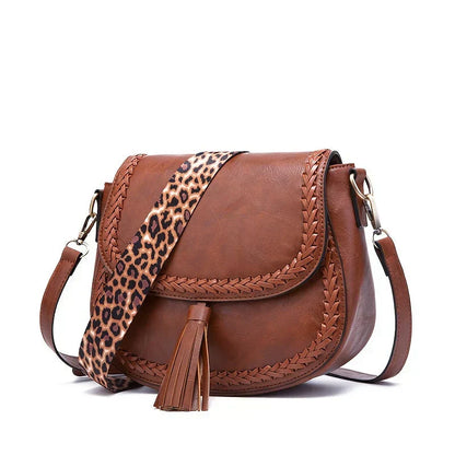 Niki | Women's Tassel Crossbody Bag with Braided Trim