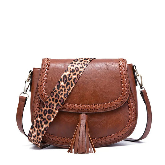Niki | Women's Tassel Crossbody Bag with Braided Trim