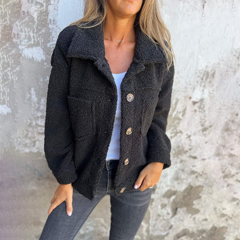 Niki | Plush Teddy Jacket With Pockets