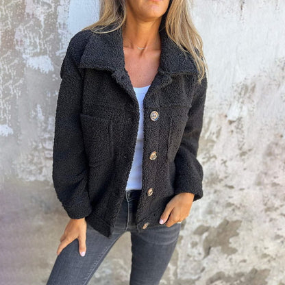 Niki | Plush Teddy Jacket With Pockets