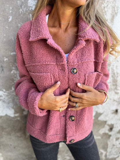 Niki | Plush Teddy Jacket With Pockets