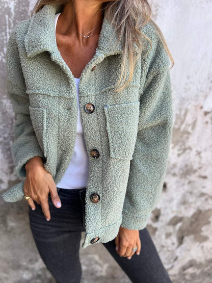 Niki | Plush Teddy Jacket With Pockets