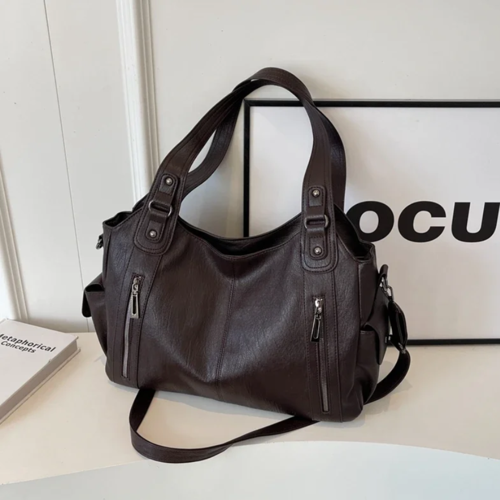 Niki | Women's Tote Shoulder Bag with Zipper Pockets
