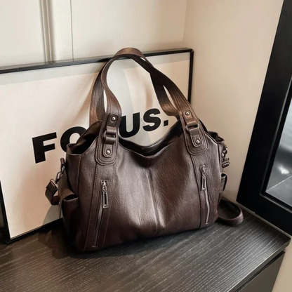 Niki | Women's Tote Shoulder Bag with Zipper Pockets