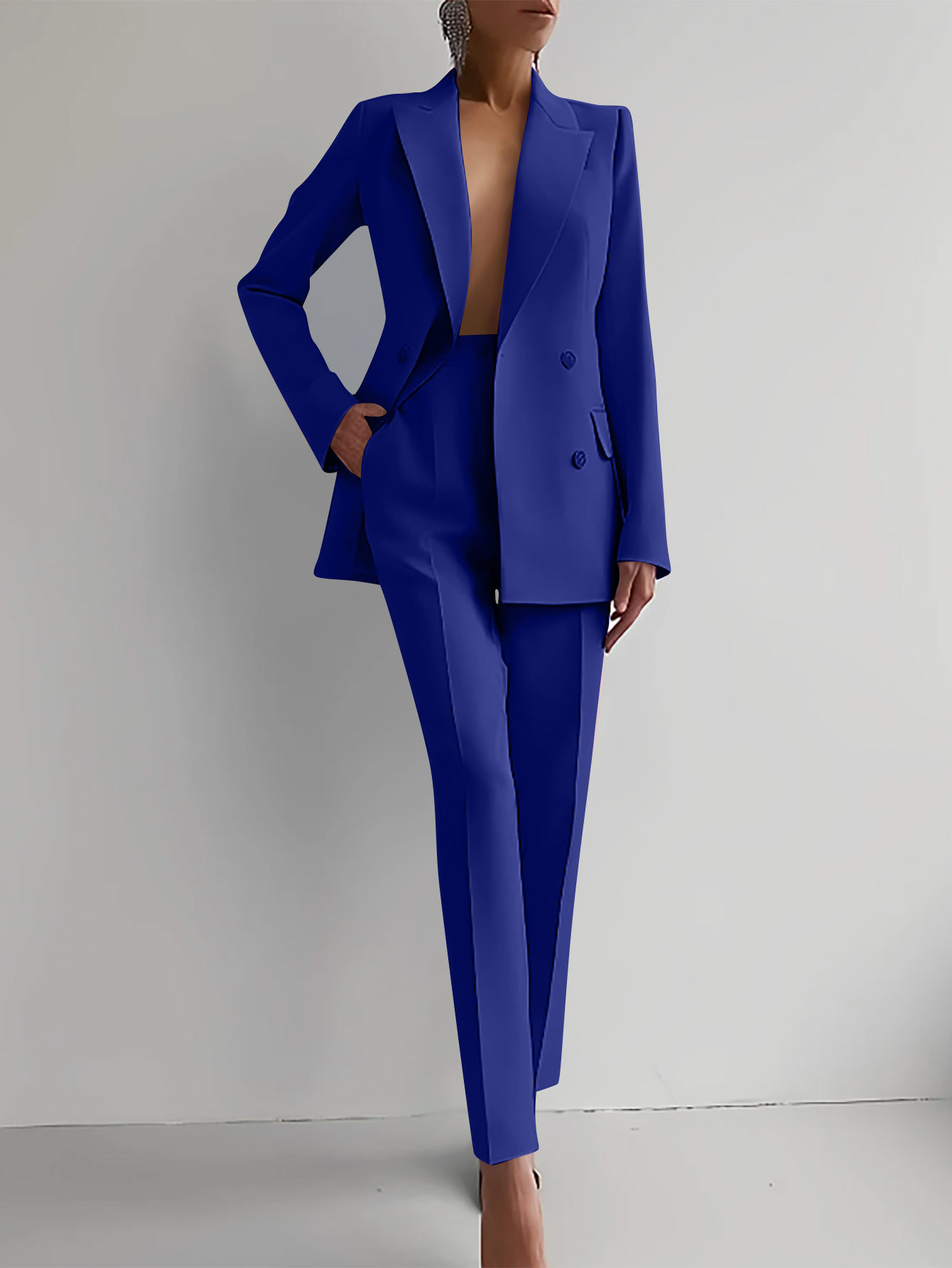 Niki | Polished Tailored Blazer Suit with High-Waisted Trousers