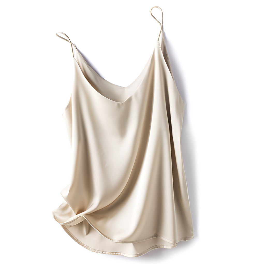 Silky Spaghetti Strap V-Neck Cami Top