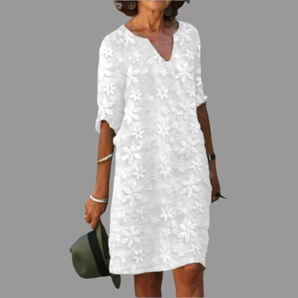 Women's Elegant Floral Midi Dress