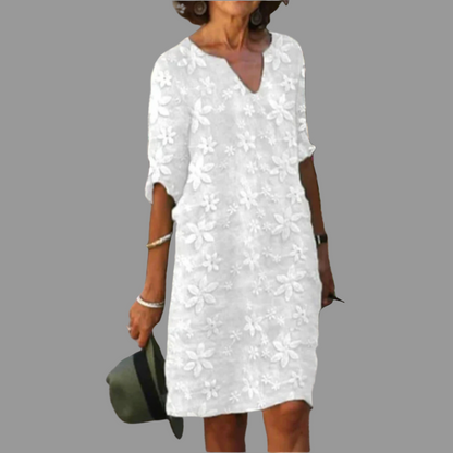 Women's Elegant Floral Midi Dress