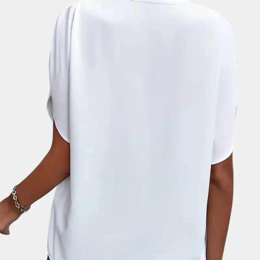 Niki | Relaxed Split Sleeve V-Neck Blouse