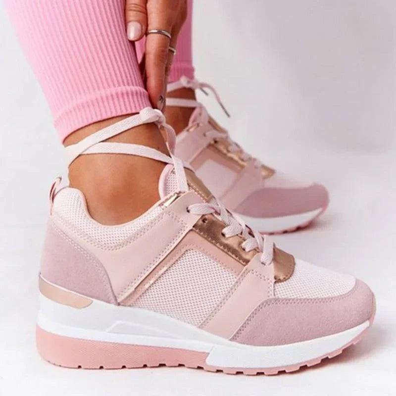 Chic Lift Wedge Sneakers for All-Day Comfort