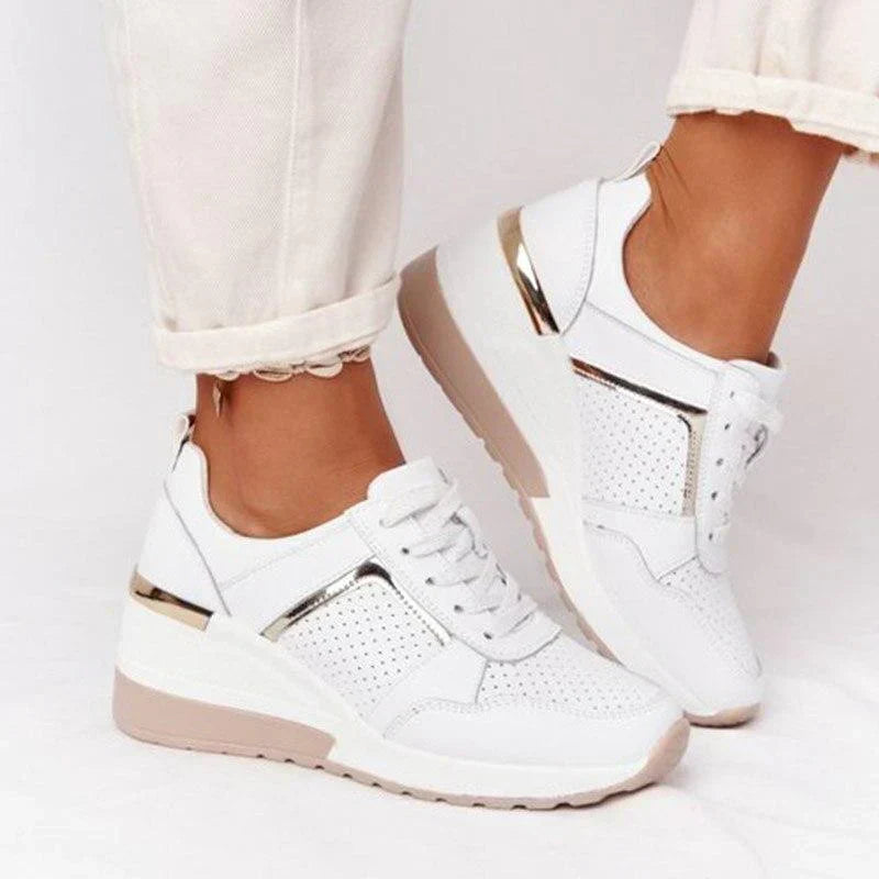 Chic Lift Wedge Sneakers for All-Day Comfort