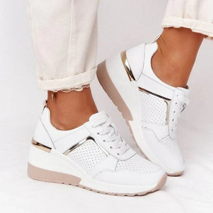 Chic Lift Wedge Sneakers for All-Day Comfort