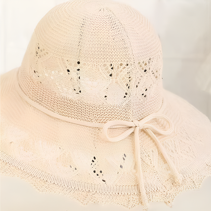 Niki | Womens Wide Brim Hat with Lace Accents