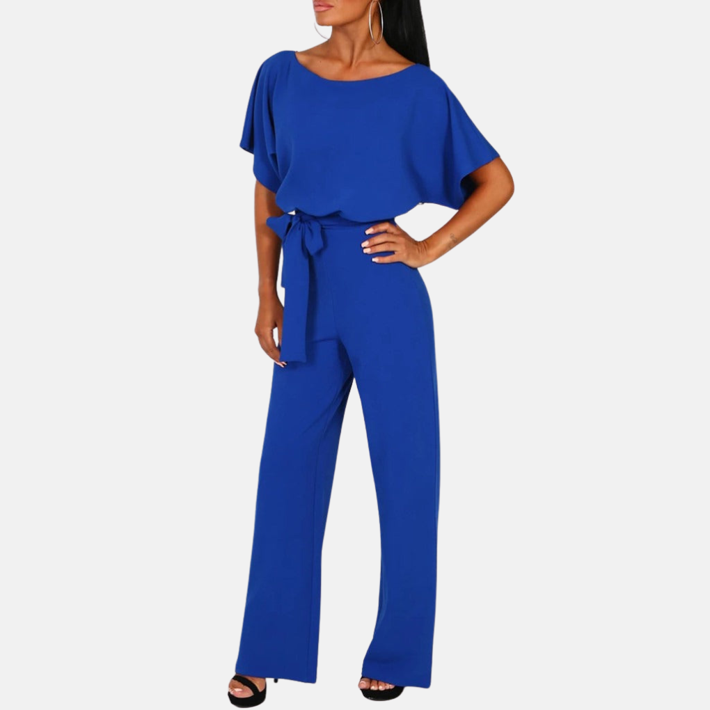 Niki | Women's Wide Leg Jumpsuit with Sash Tie