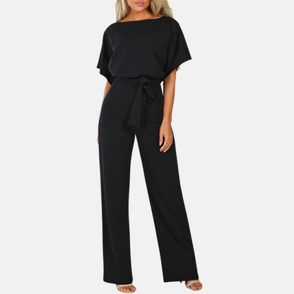 Niki | Women's Wide Leg Jumpsuit with Sash Tie