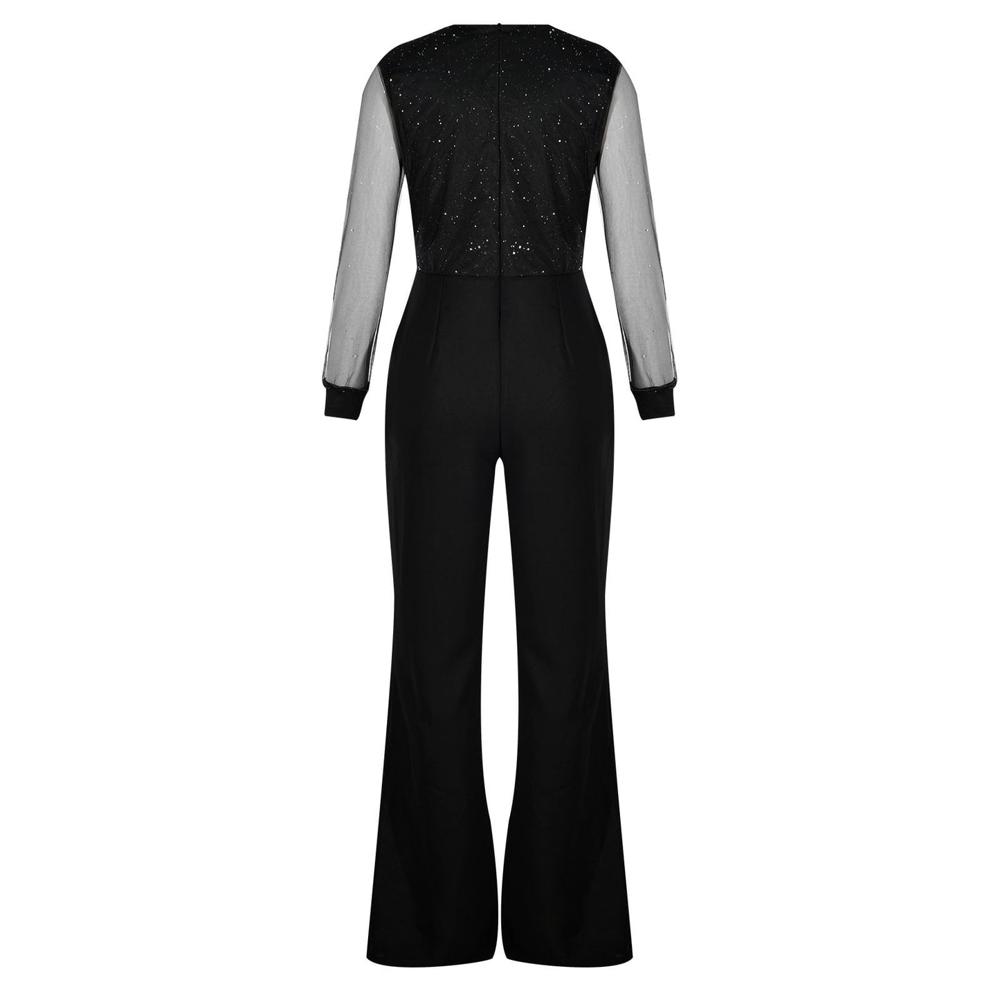 Elegant Sparkle Sleeve Jumpsuit