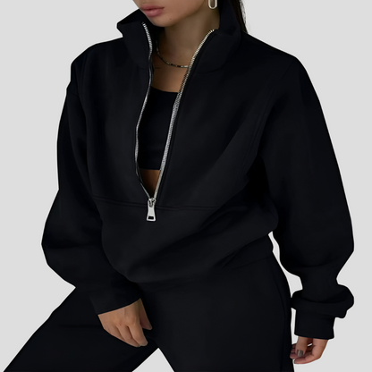 Niki | Women's Cozy Zip Neck Tracksuit Set